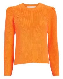 Veronica Beard Darja Rib Knit Puff Sleeve Sweater at Intermix