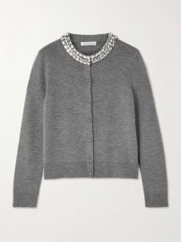 Veronica Beard Daro Embellished Merino Wool Cardigan at Net a Porter