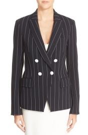 Veronica Beard Daytona Pinstripe Cutaway Blazer at Nordstrom