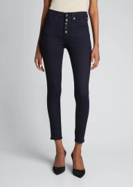 Veronica Beard Debbie High-Rise Skinny Jeans - at Bergdorf Goodman