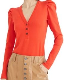 Veronica Beard Dekalb Puff Sleeve Top Bloomingdales at Bloomingdales