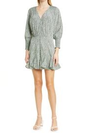 Veronica Beard Desio Floral Stretch Silk Minidress in Forest Multi  at Nordstrom