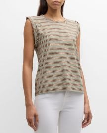 Veronica Beard Dree Striped Muscle Tee at Neiman Marcus