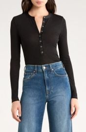 Veronica Beard Drexler Knit Henley Top at Nordstrom