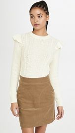 Veronica Beard Earl Crew Neck Cable Sweater at Shopbop