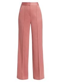 Veronica Beard Edia Satin Straight Leg Pants at Saks Fifth Avenue