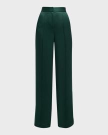 Veronica Beard Edia Satin Wide Leg Pants at Neiman Marcus