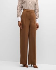 Veronica Beard Edia Tailored Wide-Leg Pants at Neiman Marcus