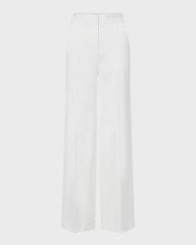 Veronica Beard Edia Wide Leg Pants in Ivory at Neiman Marcus