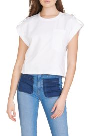 Veronica Beard Eletra Roll-Tab Top at Nordstrom