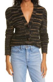 Veronica Beard Embry Puff Sleeve Cardigan at Nordstrom