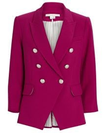 Veronica Beard Empire Dickey Blazer in Magenta at Intermix