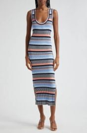 Veronica Beard Fabiana Stripe Rib Sleeveless Sweater Dress at Nordstrom