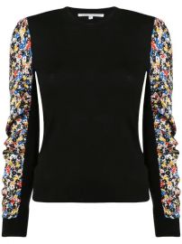 Veronica Beard Floral Print Sleeve Jumper - Farfetch at Farfetch