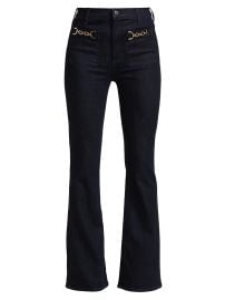 Veronica Beard Florence Chain Detail Flare Jeans at Saks Fifth Avenue