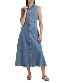 Veronica Beard Fuller Denim Midi Dress in Starlight at Saks Fifth Avenue