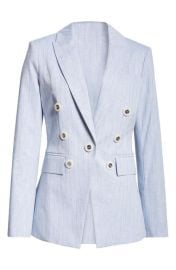 Veronica Beard Gaya Metallic Stripe Cotton Blend Dickey Jacket at Nordstrom