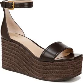 Veronica Beard Gianna Platform Wedge Sandal in Cacao at Nordstrom Rack