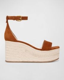 Veronica Beard Gianna Suede Platform Espadrilles at Neiman Marcus