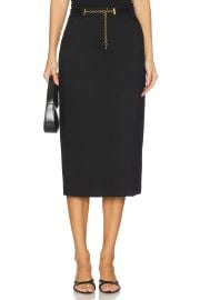 Veronica Beard Hoffman Skirt With Belt In Black at Revolve