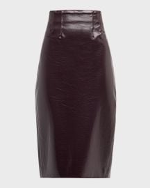 Veronica Beard Holmes Vegan Leather Pencil Skirt at Neiman Marcus