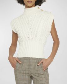 Veronica Beard Holton Cable Knit Vest at Neiman Marcus