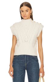 Veronica Beard Holton Cable Knit Vest at Revolve