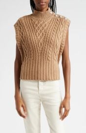 Veronica Beard Holton Wool Cable Knit Vest at Nordstrom