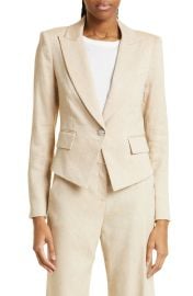 Veronica Beard Hosanna Linen Blend Dickey Jacket at Nordstrom