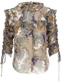 Veronica Beard Howell Paisley Silk Blouse at Farfetch