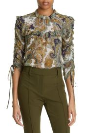 Veronica Beard Howell Paisley Silk Blouse at Nordstrom