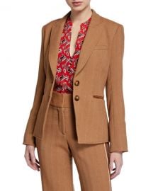 Veronica Beard Hudson Herringbone Dickey Jacket at Neiman Marcus