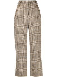 Veronica Beard Hunter button-detail Cropped Pants - at Farfetch