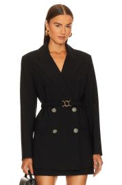 Veronica Beard Hutchinson Double Breasted Wool Blend Dickey Jacket at Revolve