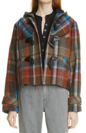 Veronica Beard Ianna Mix Plaid Wool Duffle Coat at Nordstrom