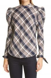 Veronica Beard Isabel Plaid Long Sleeve Top   Nordstrom at Nordstrom