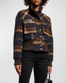 Veronica Beard Jadis Plaid Jacket at Neiman Marcus