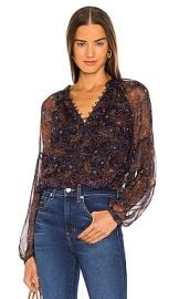 Veronica Beard Jayce Blouse in Black Multi at Revolve