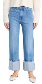 Veronica Beard Jean Dylan High Rise Straight Leg Jeans Silver Blue 23 at Shopbop