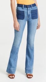 Veronica Beard Jean Florence Flare Colorblock Jeans at Shopbop