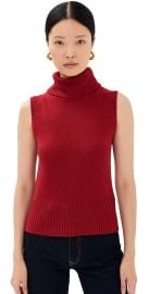 Veronica Beard Jean Mazzy Cashmere Sweater Vest Crimson L at Shopbop