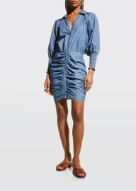 Veronica Beard Jeans Allie Chambray Mini Dress - at Bergdorf Goodman