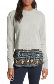 Veronica Beard Jenson Layered Hem Cashmere Sweater at Nordstrom