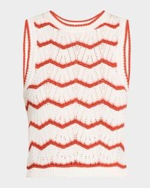 Veronica Beard Jerrel Cropped Knit Tank Top at Neiman Marcus