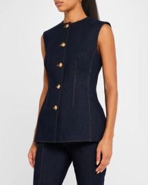 Veronica Beard Jessup Denim Vest at Neiman Marcus