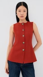 Veronica Beard Jessup Vest in Carnelian Red at Shopbop