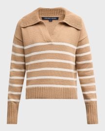 Veronica Beard Jovie Stripe Pullover Sweater at Neiman Marcus