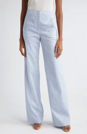 Veronica Beard Jude Wide Leg Cotton Blend Pants at Nordstrom