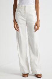 Veronica Beard Jude Wide Leg Linen Blend Pants at Nordstrom