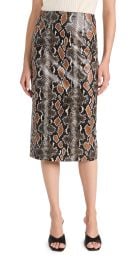 Veronica Beard Kaliyah Python Vegan Leather Skirt at Shopbop